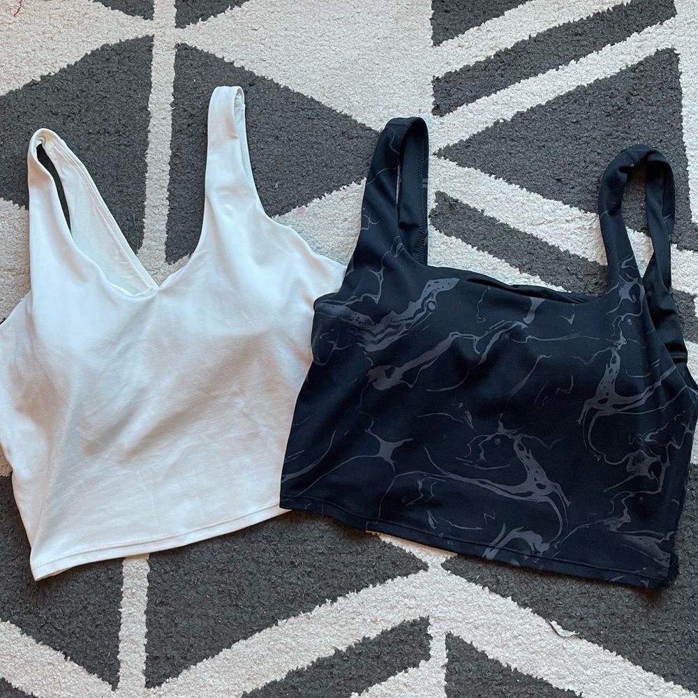 Bundle of 2! Light support v-neck crop bra or top (lululemon dupe!)
